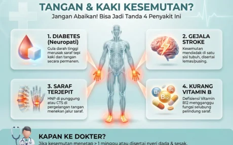 Ilustrasi kesemutan pada tangan dan kaki akibat gangguan saraf dan aliran darah