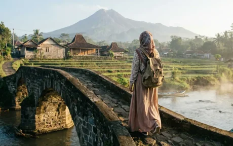 Ilustrasi menopause pada wanita dengan tanda awal berupa perubahan hormon dan gejala fisik