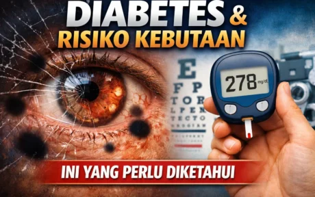 Ilustrasi dampak diabetes pada mata dan risiko kebutaan